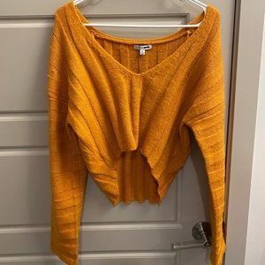 Orange Cropped Sweater